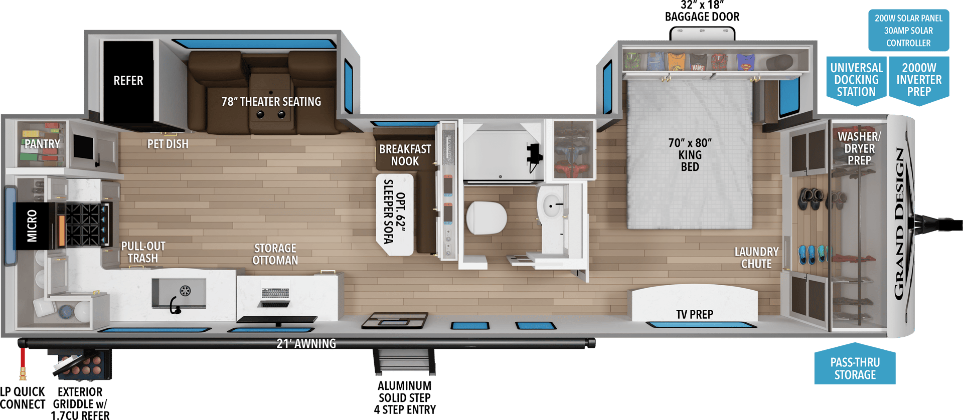 2026 Grand Design Transcend 315RKT floorplan