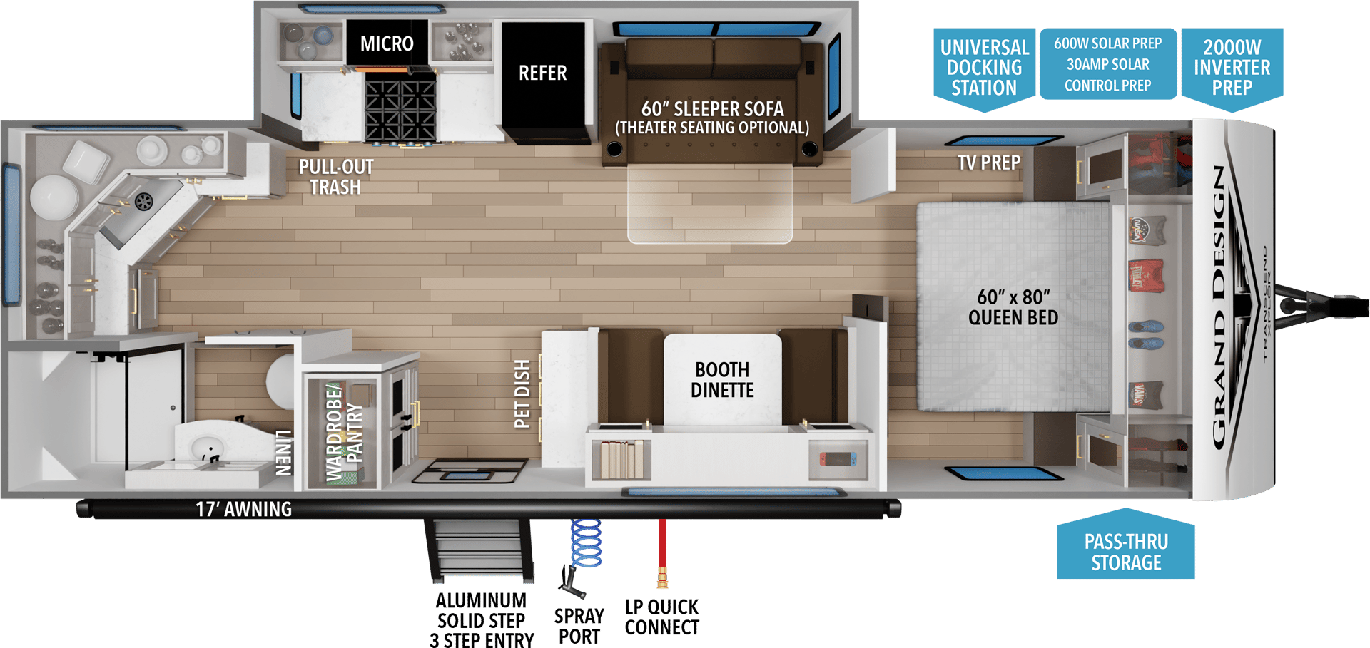 2026 Grand Design Transcend Xplor 25MLX floorplan