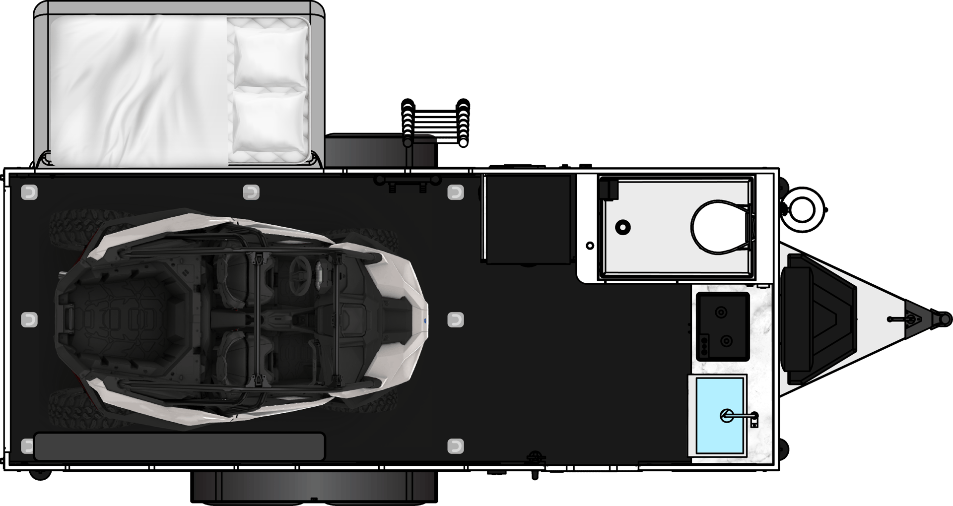 2026 inTech RV Flyer Toy Hauler Expandable FORGE floorplan