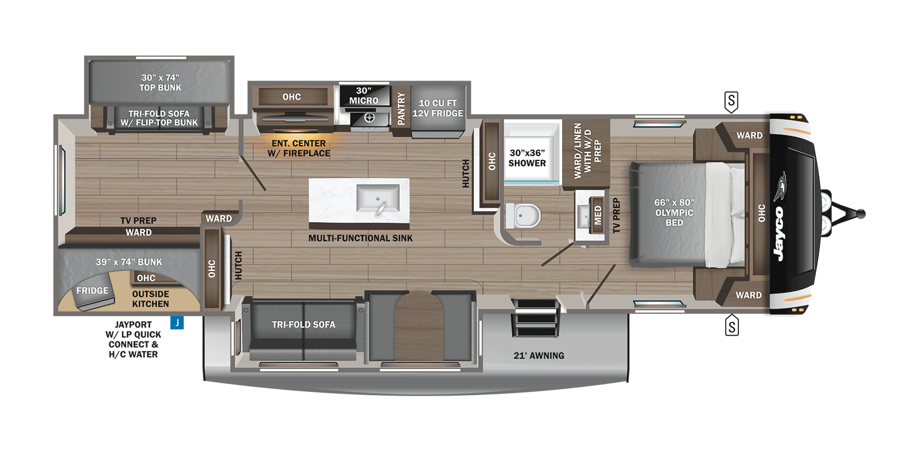 2026 Jayco Eagle HT 312BHOK floorplan