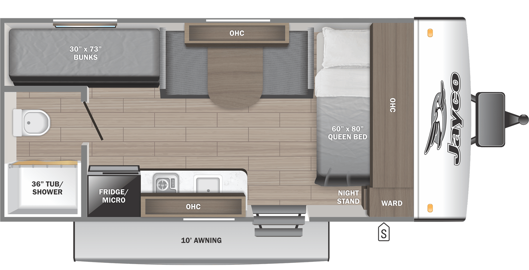 2026 Jayco Jay Feather Air Sl 17BHSL floorplan