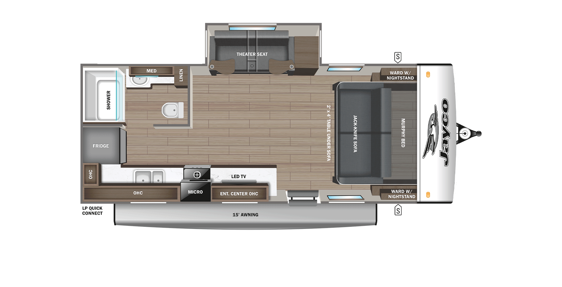 2026 Jayco Jay Feather 19MRK floorplan