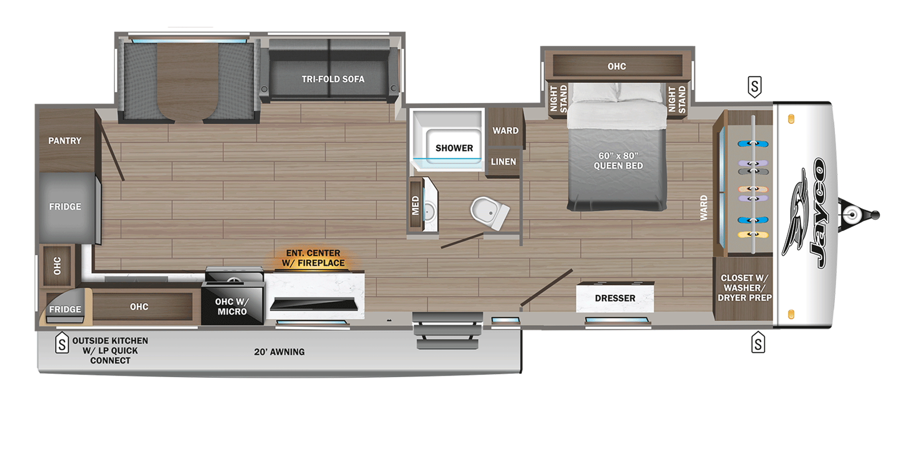 2026 Jayco Jay Feather 30RKB floorplan