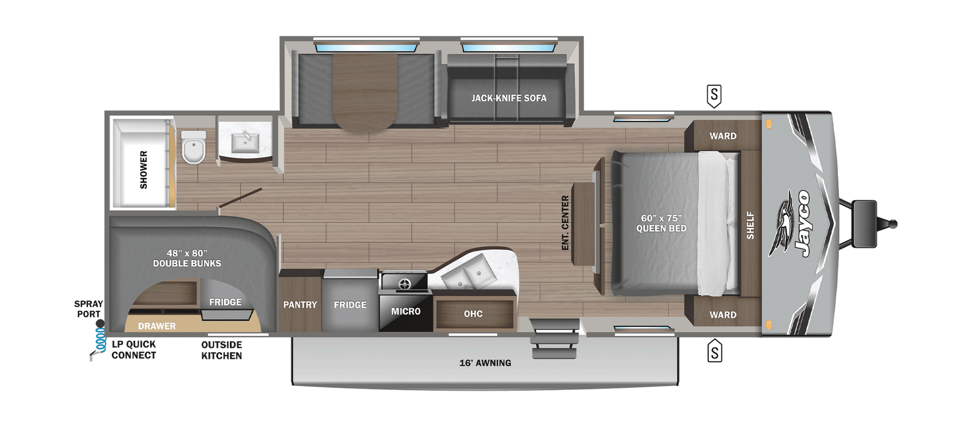 2026 Jayco Jay Flight SLX 261BHS floorplan