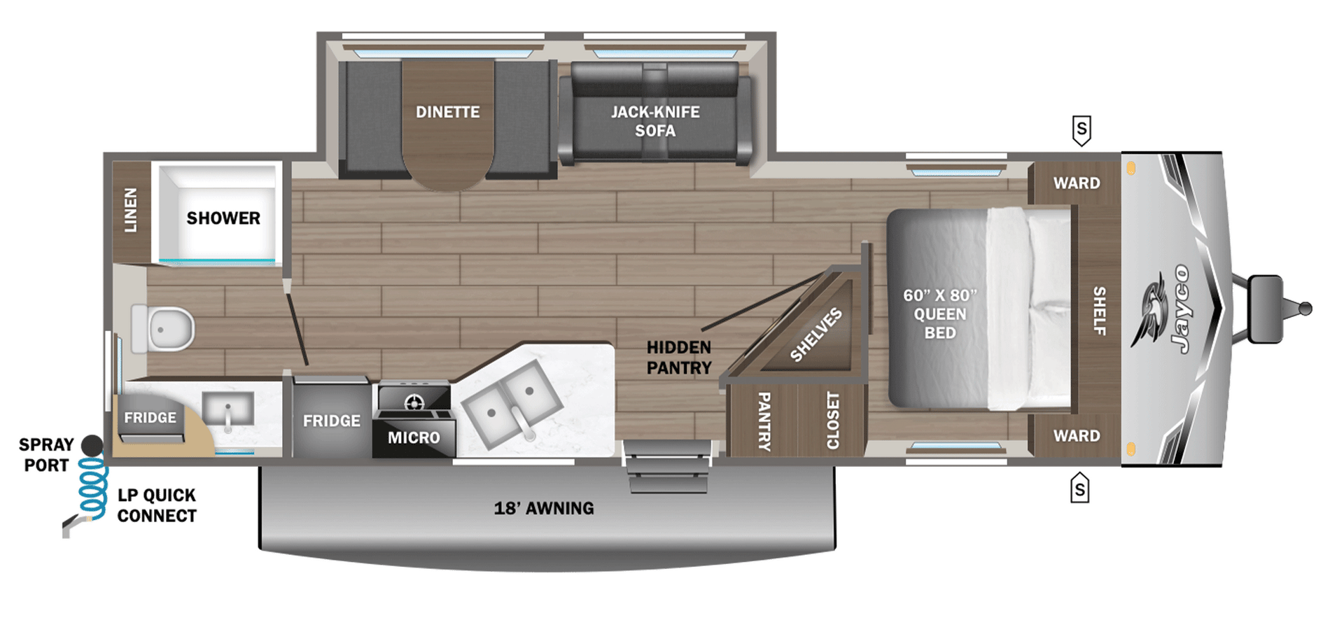 2026 Jayco Jay Flight SLX 265MWS floorplan