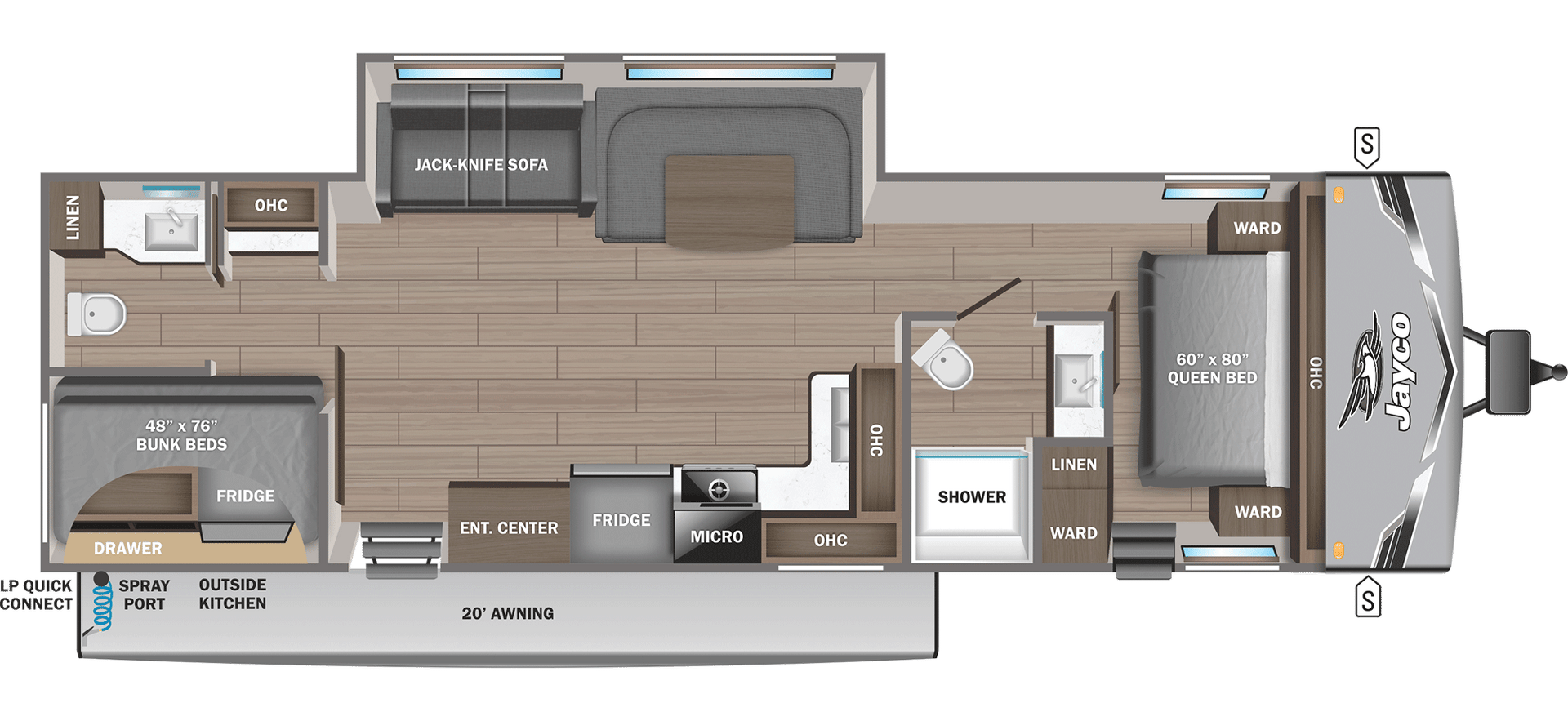 2026 Jayco Jay Flight SLX 330TBS floorplan