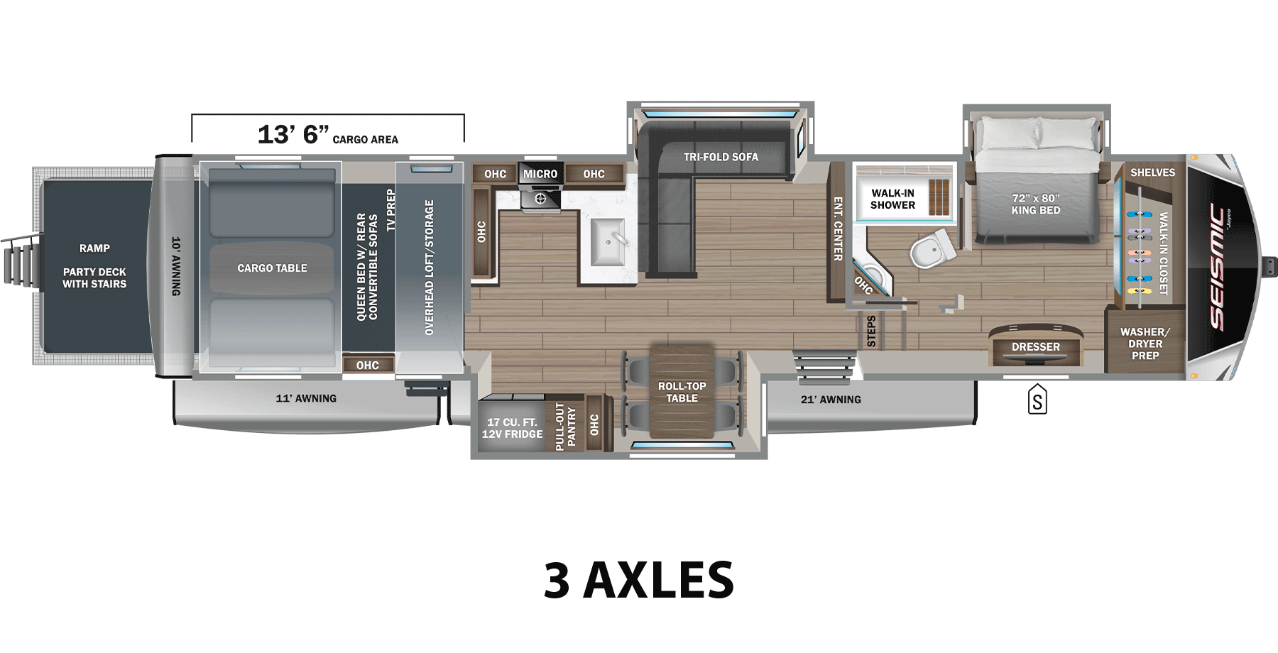 2026 Jayco Seismic Toy Hauler 399 floorplan