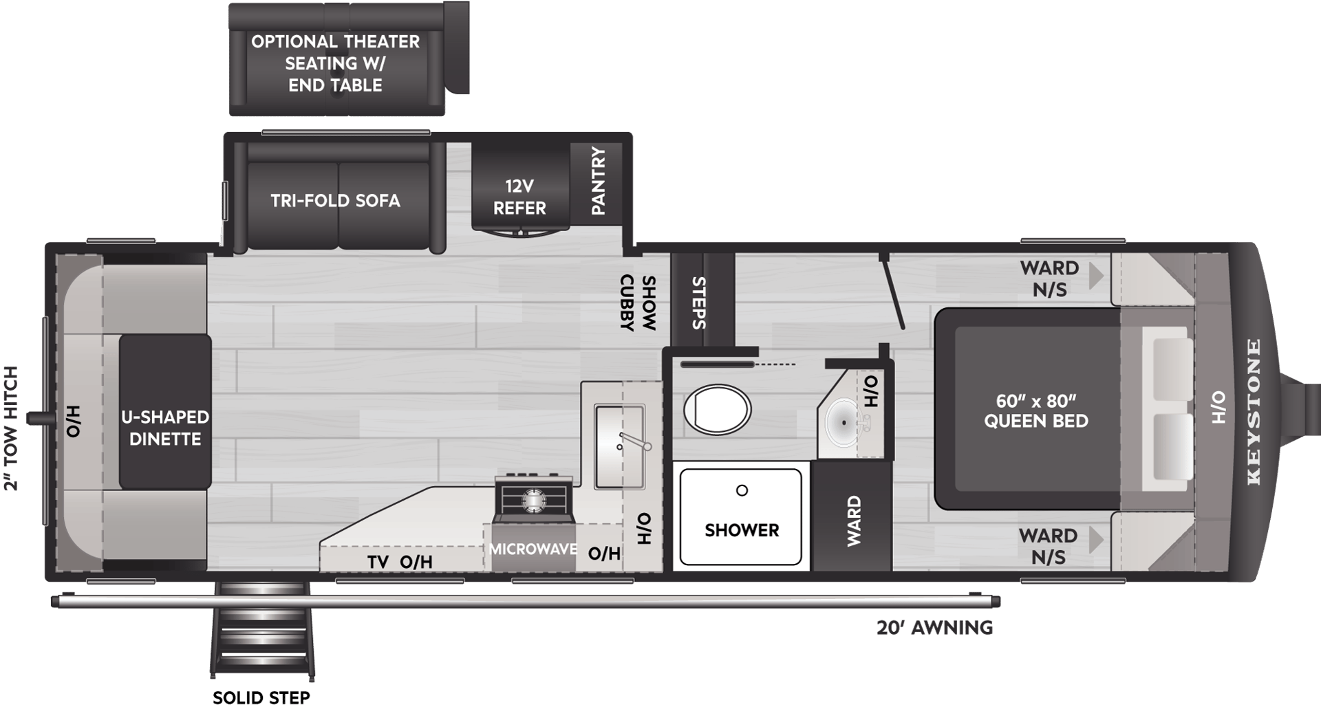 2026 Keystone RV Arcadia Select 25SRD floorplan