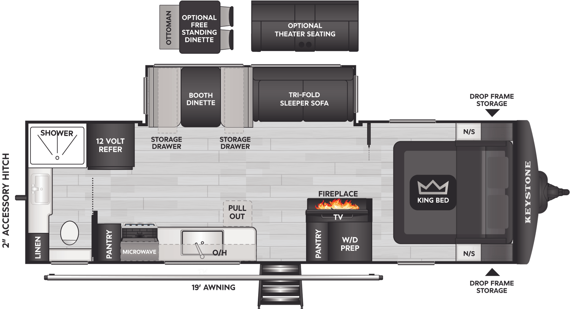 2026 Keystone RV Keystone Cougar 26LBW floorplan