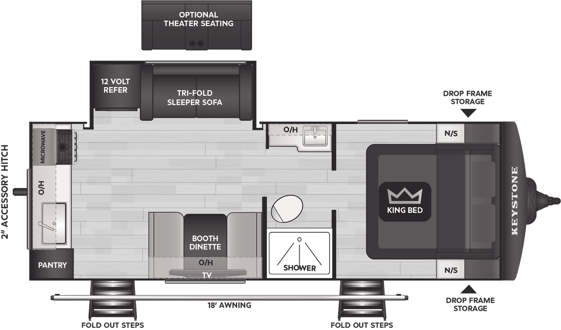 2026 Keystone RV 2026 Keystone RV Cougar Western Elevation - thumbnail 2