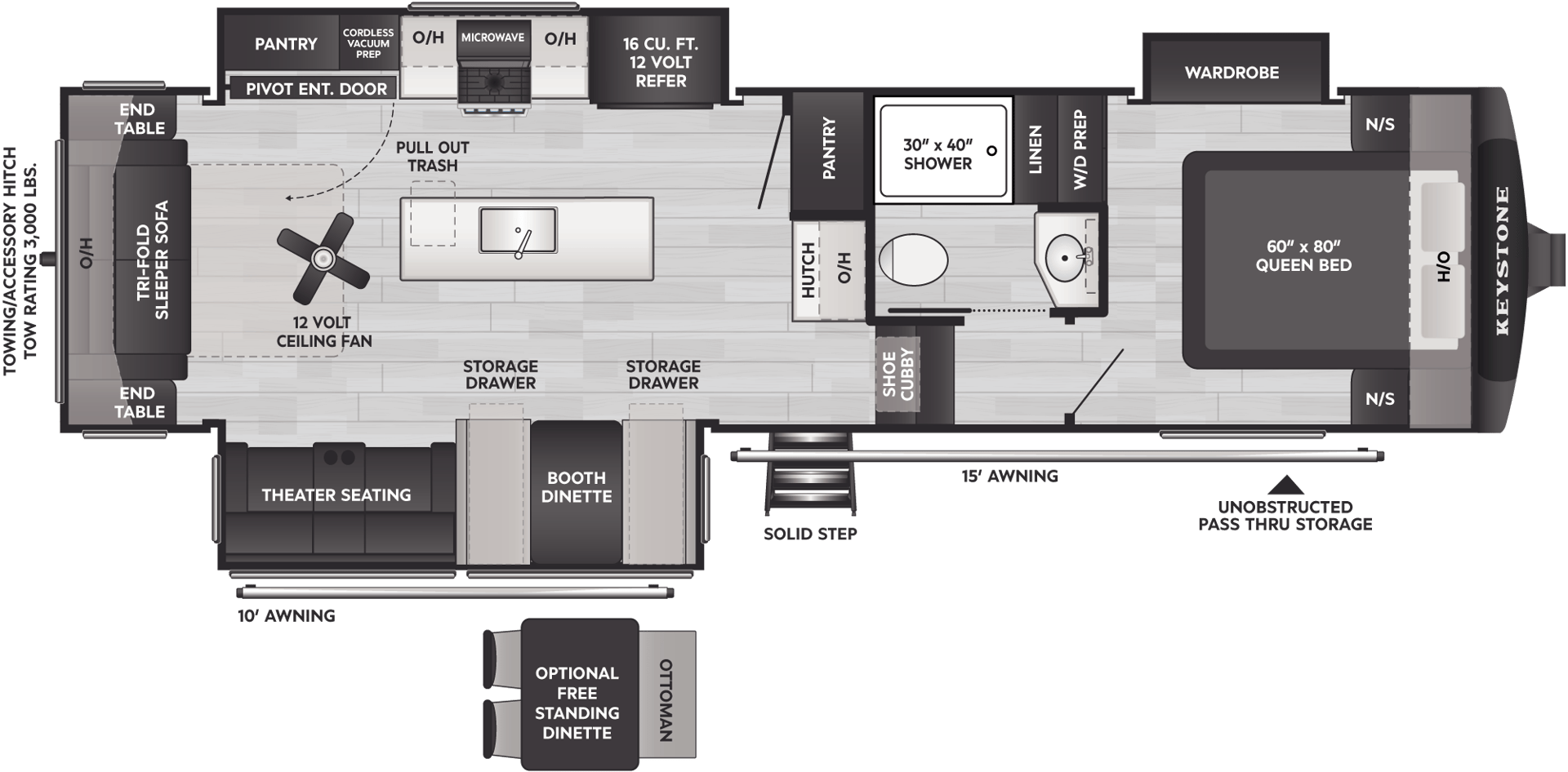 2026 Keystone RV Keystone Cougar 290RLS floorplan