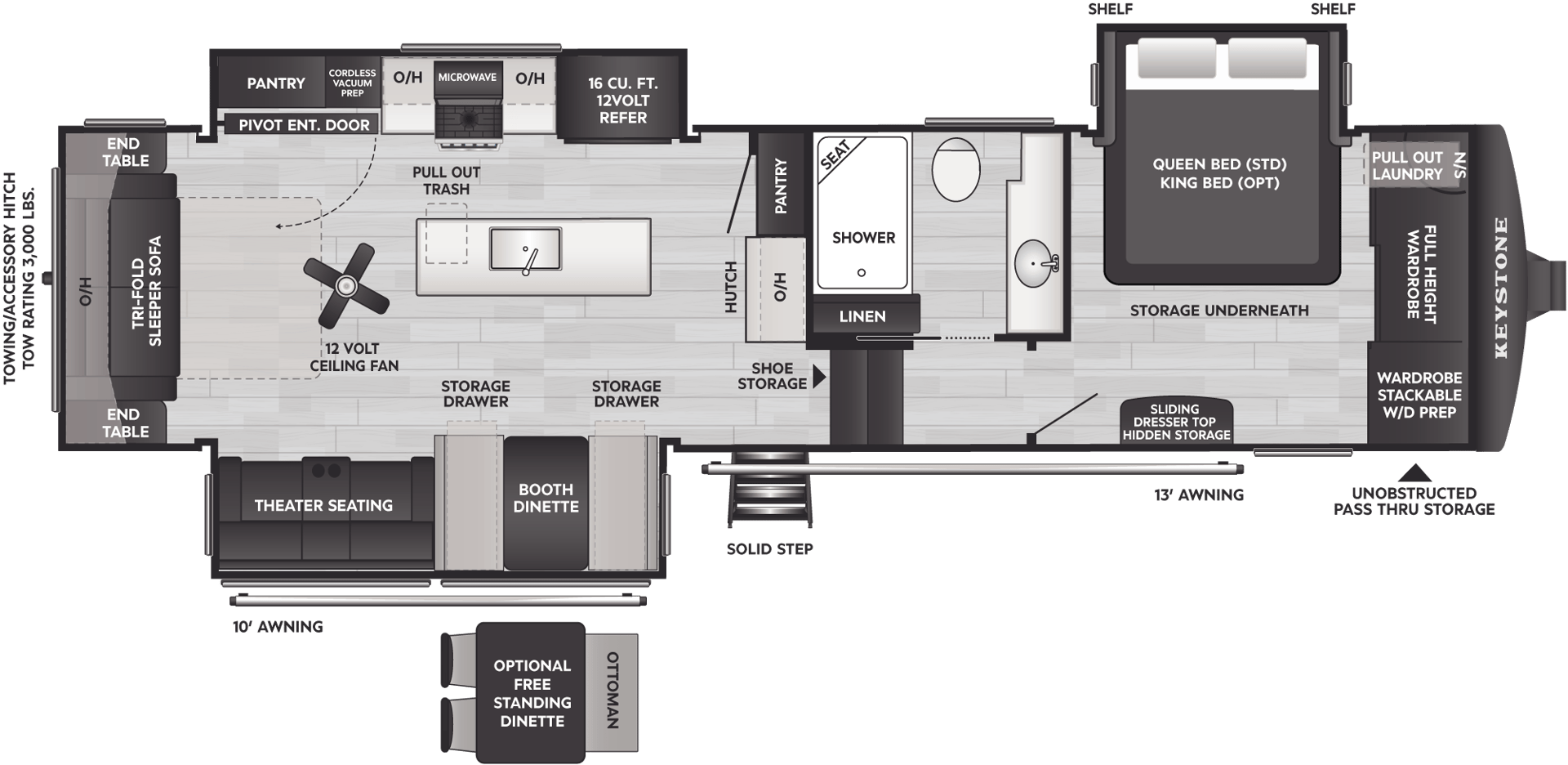 2026 Keystone RV Keystone Cougar 316RLS floorplan
