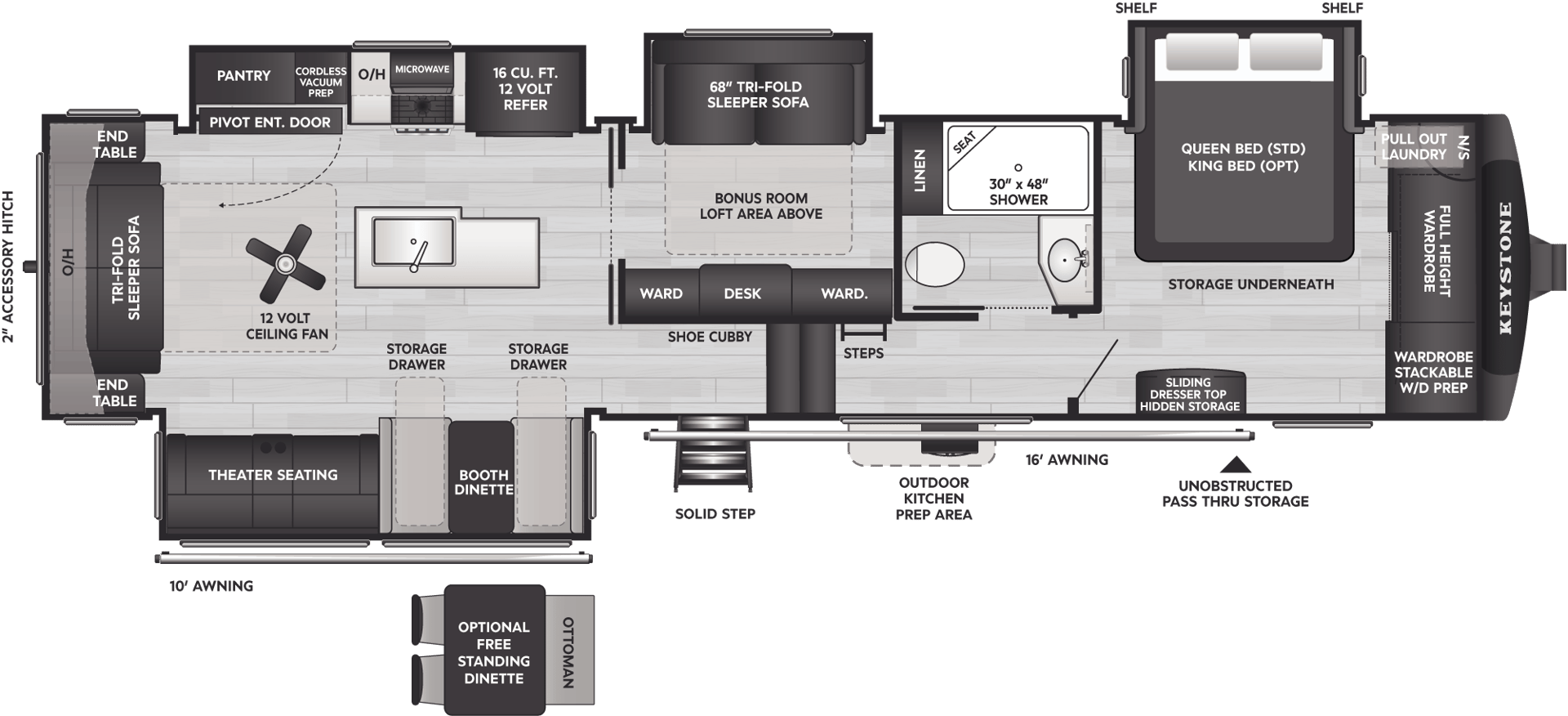 2026 Keystone RV Keystone Cougar 360MBI floorplan