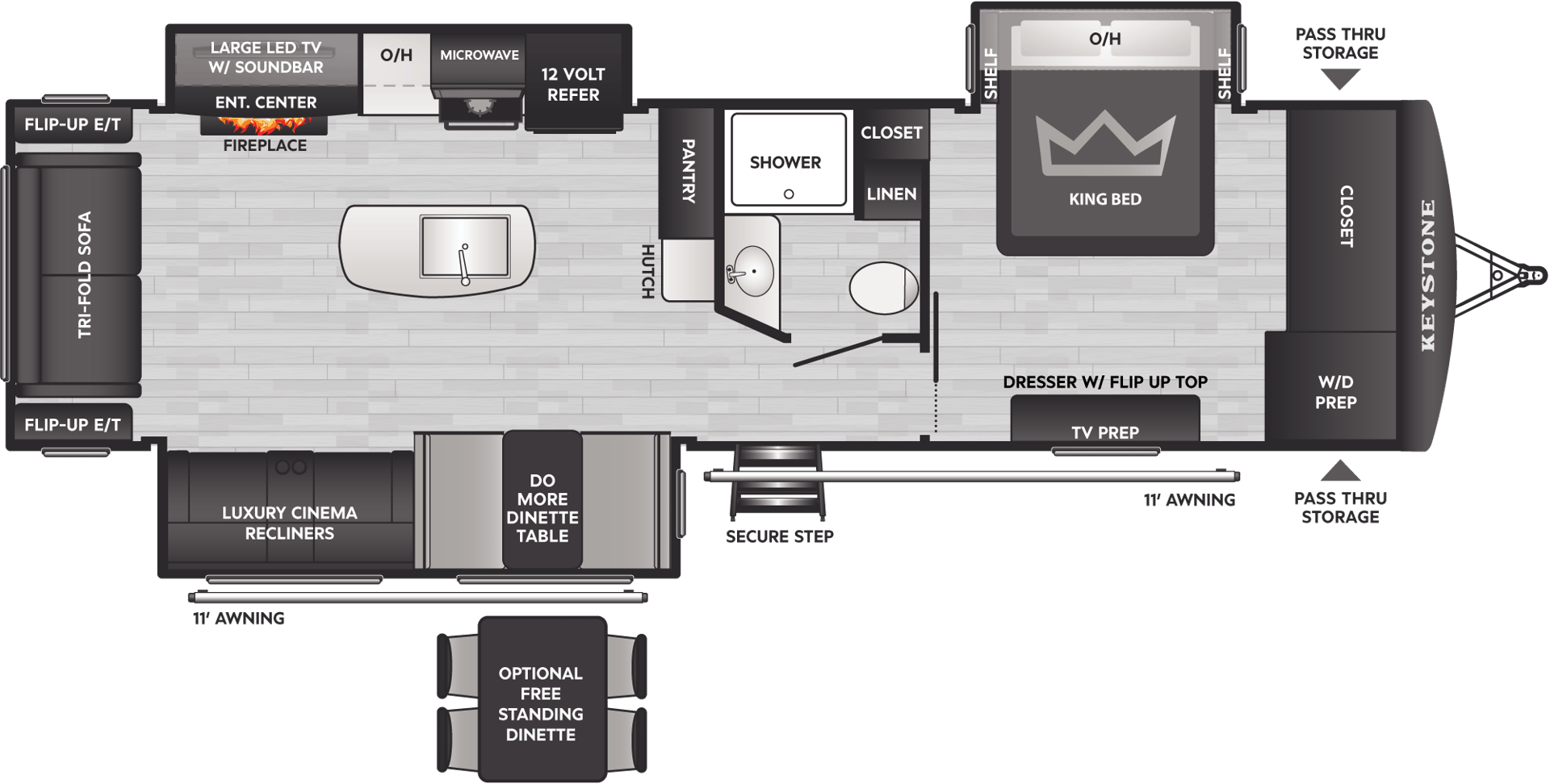 2026 Keystone RV Passport 3100RE floorplan