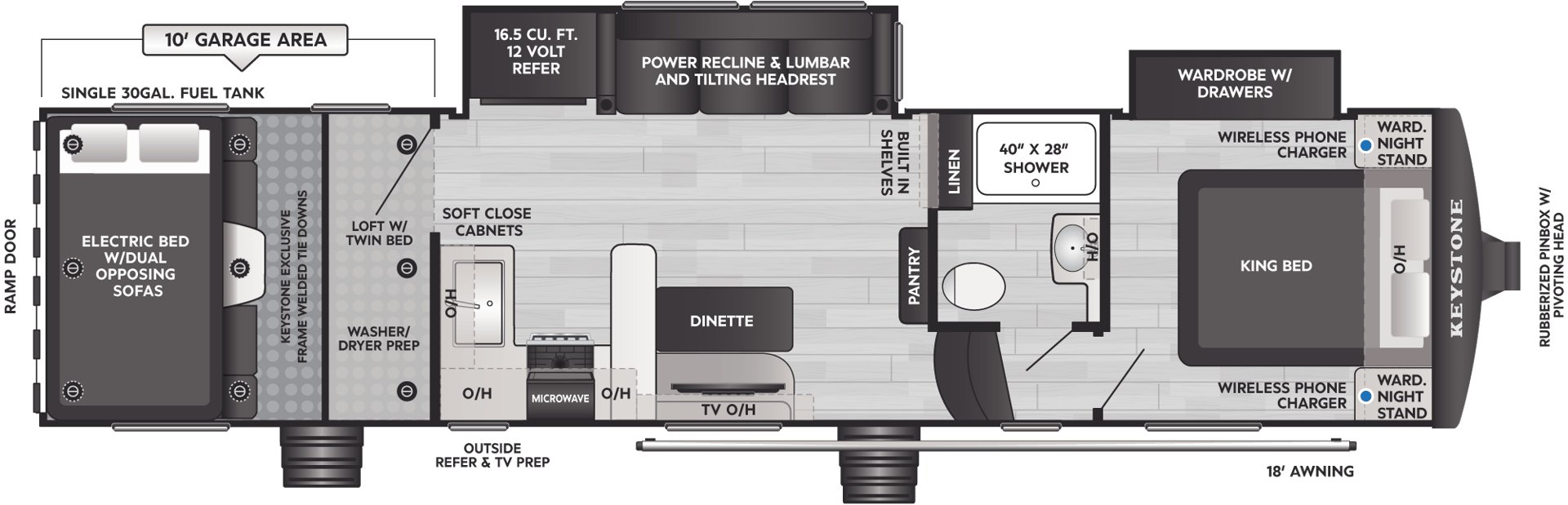 2026 Keystone RV Raptor Carbon Series  338 floorplan