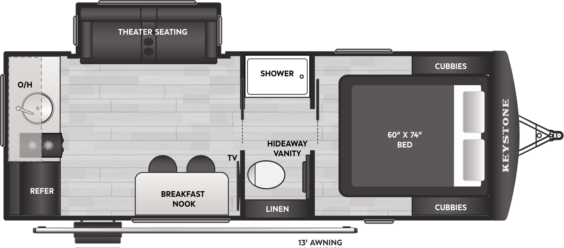 2026 Keystone RV Reign 19RK floorplan