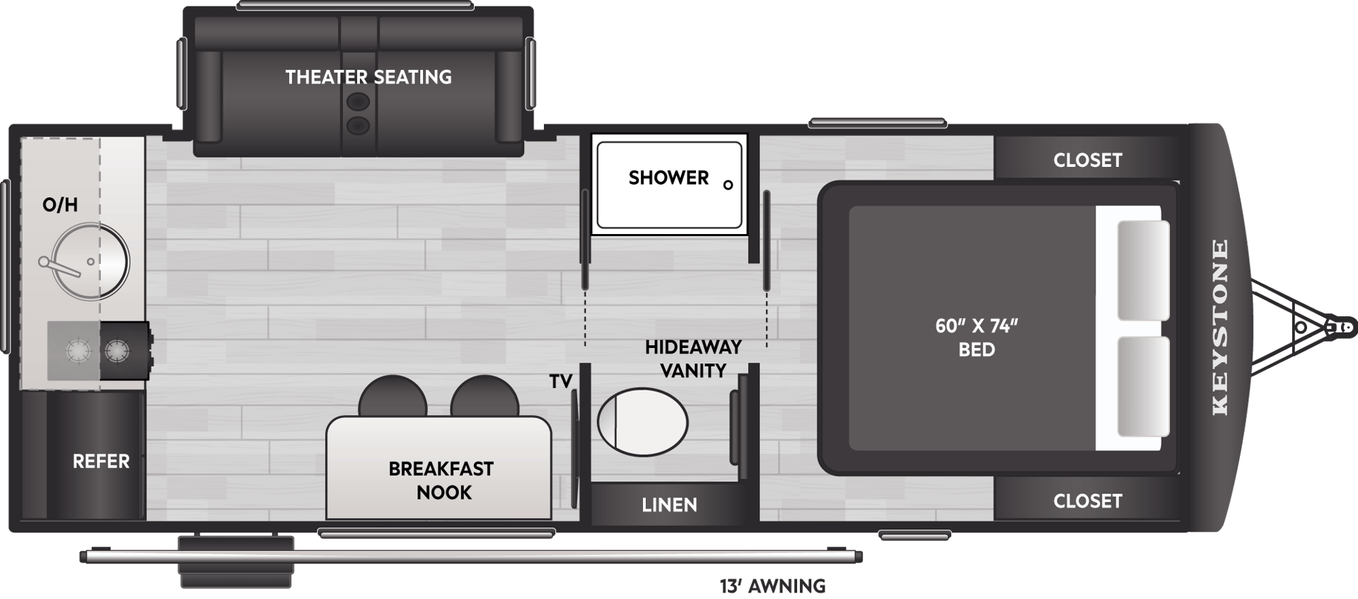 2026 Keystone RV Sprout 19RKS floorplan