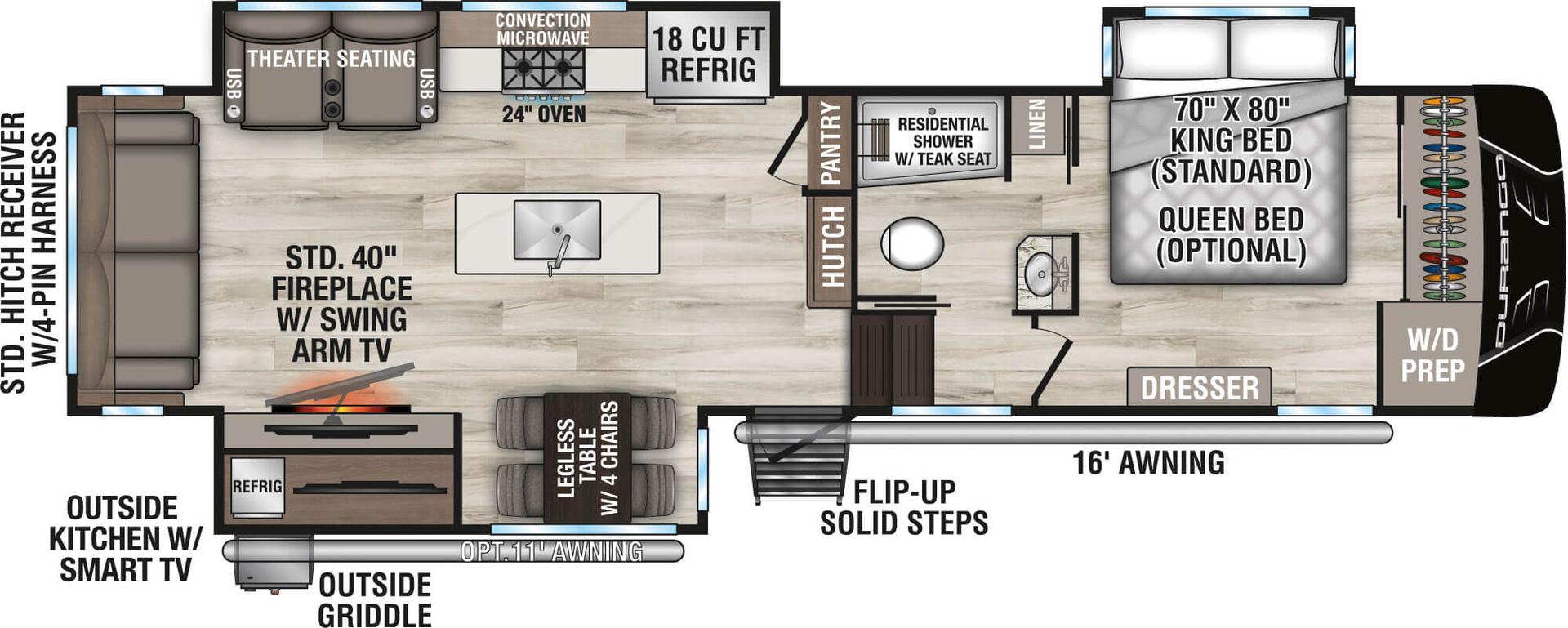 2026 KZ RV Durango D302RLT floorplan