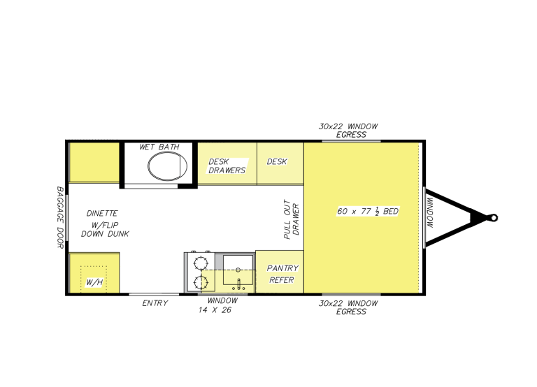 2026 Modern Buggy RV Country Born CB16 floorplan