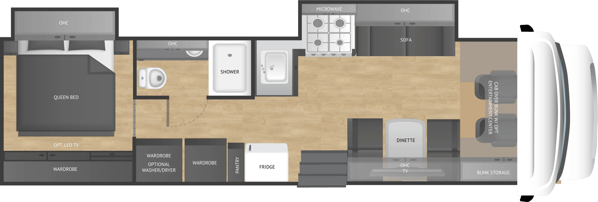 2026 NeXus RV Wraith 34F floorplan