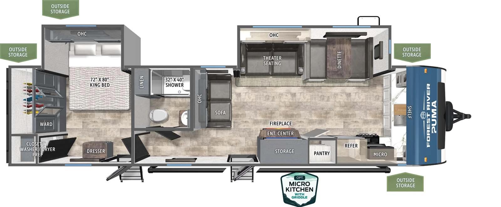 2026 Forest River Puma 31FKRK floorplan