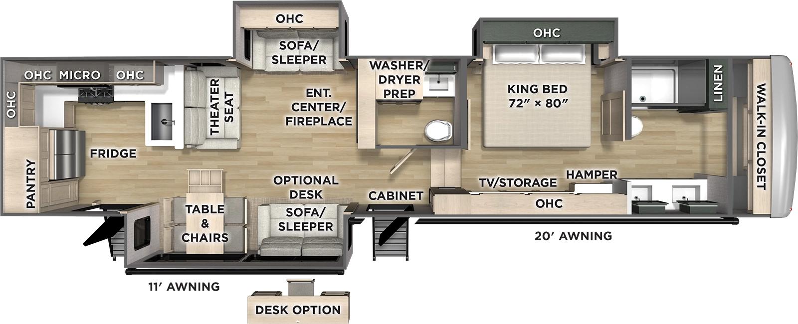 2026 Forest River Puma Mesa 384RKH floorplan