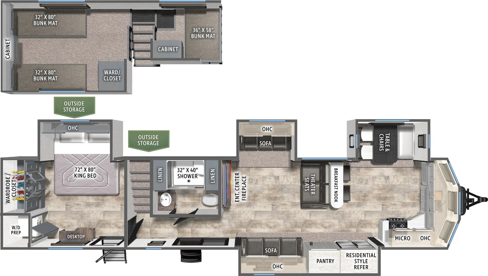 2026 Forest River Puma Destination 403LFT floorplan