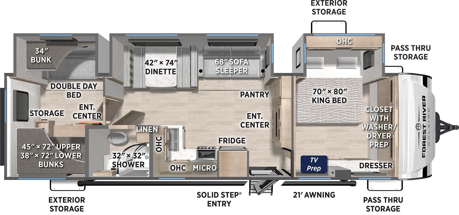 2026 Palomino SolAire 3200TSBH floorplan