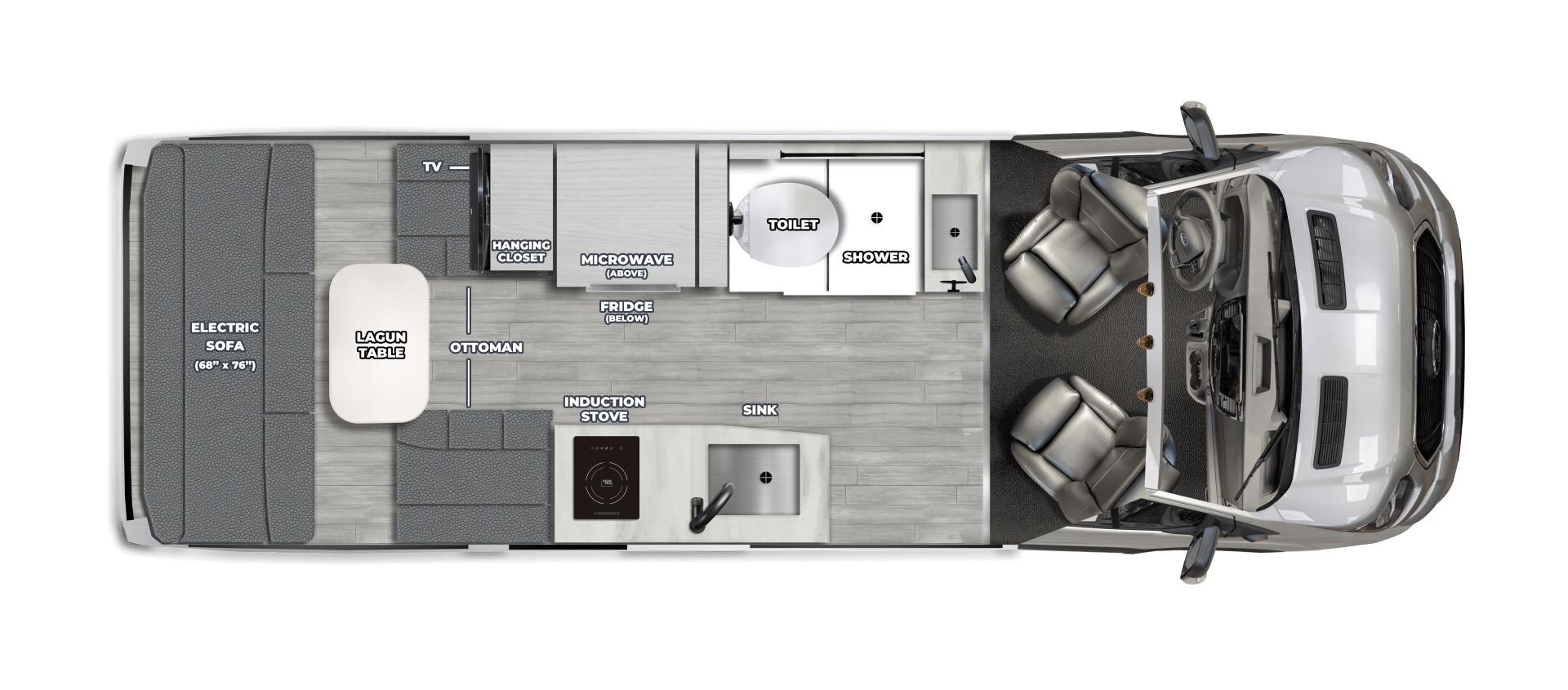 2026 Pleasure-Way Ontour 2.2 floorplan