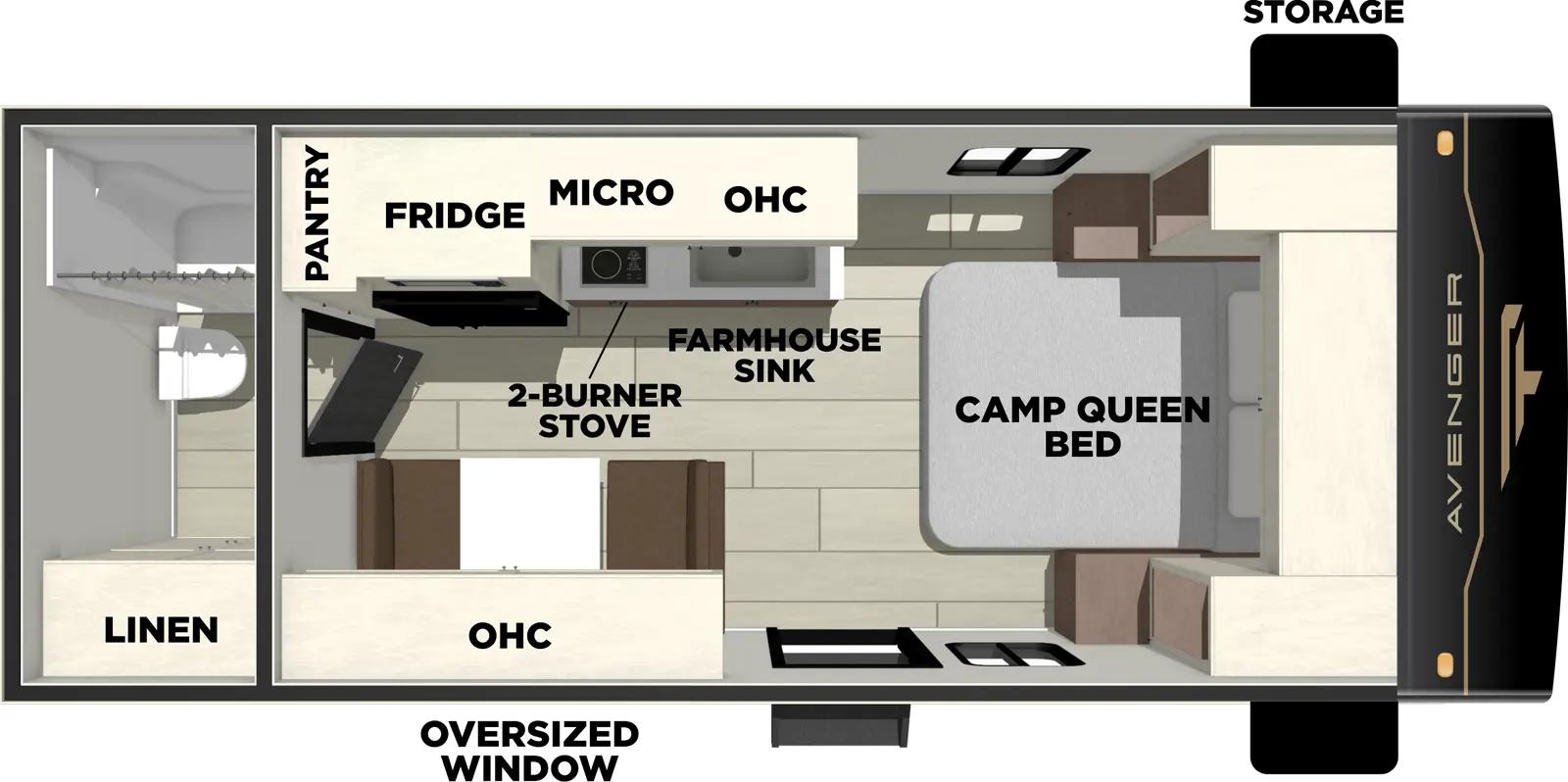 2026 Prime Time RV Avenger 16RBX floorplan