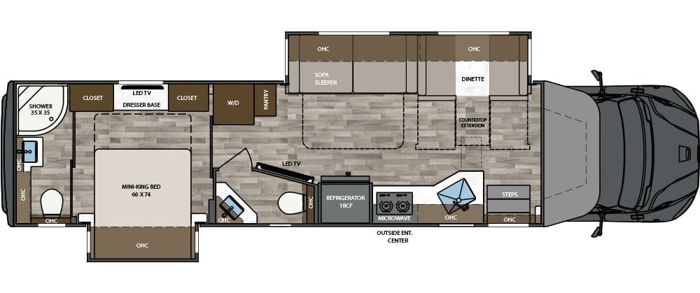 2026 Renegade Verona 40VRB floorplan
