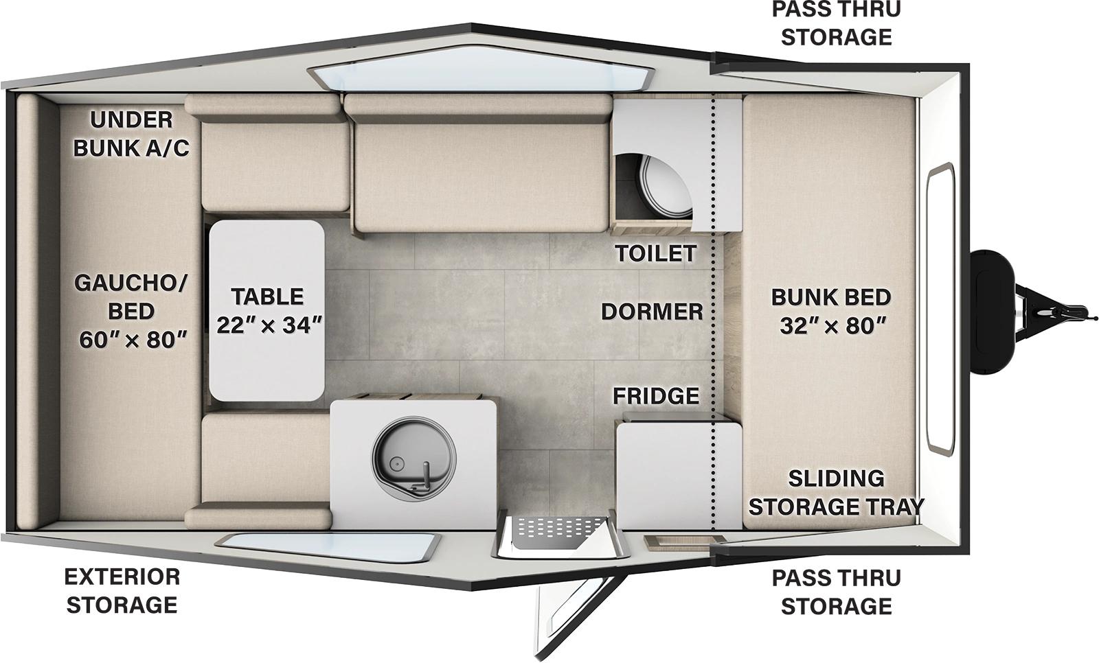 2026 Rockwood Hard Side High Wall Series A216HS floorplan