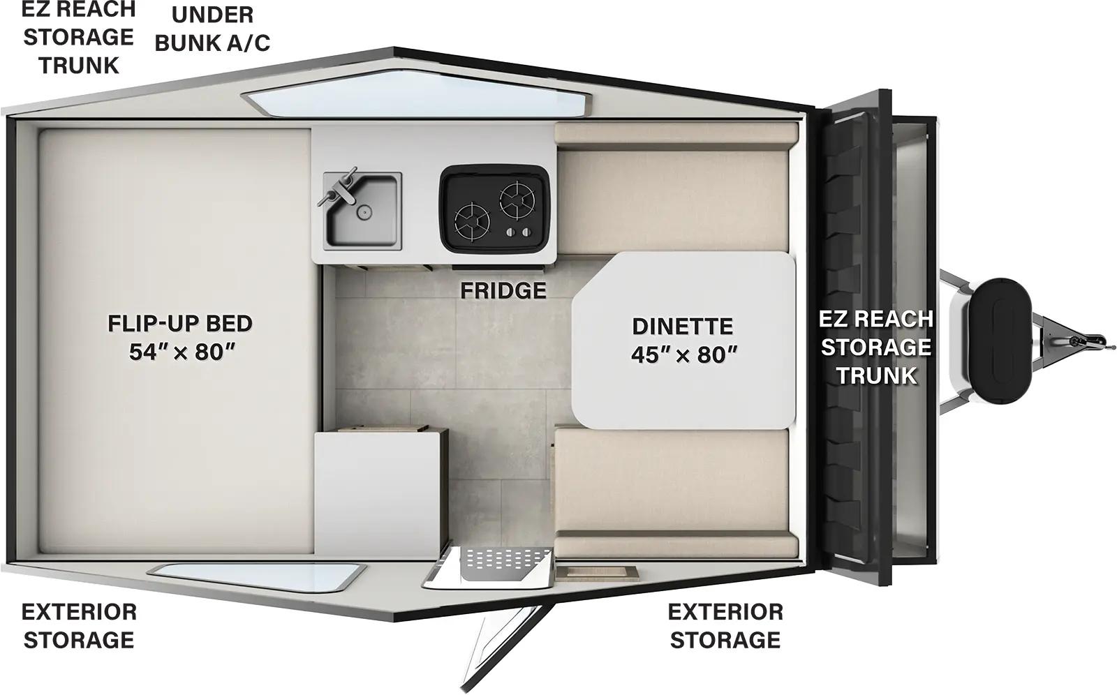 2026 Rockwood Hard Side Series A122S floorplan