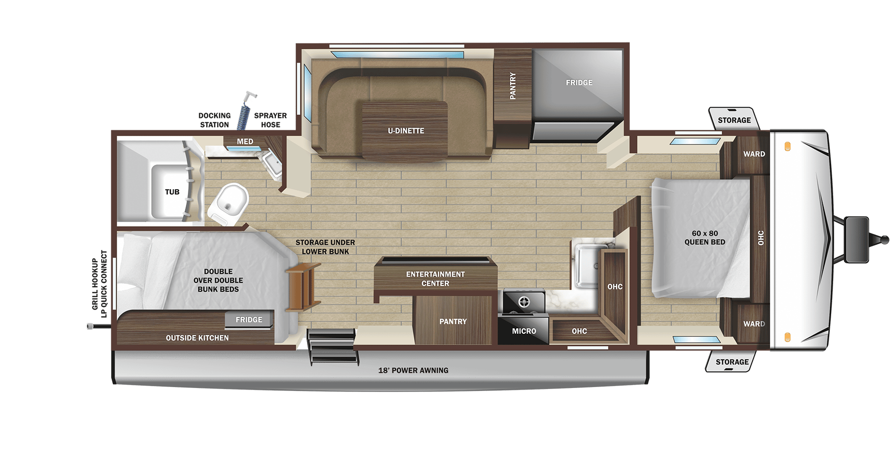 2026 Starcraft RV Super Lite 241BH floorplan