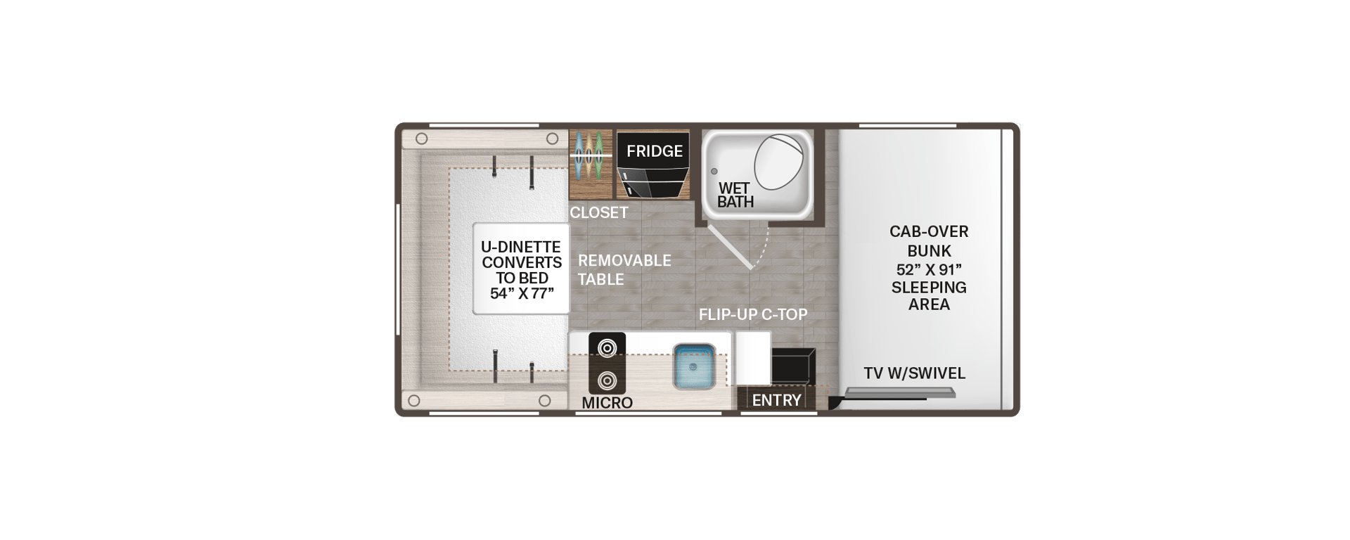 2026 Thor Motor Coach Chateau 19Z floorplan