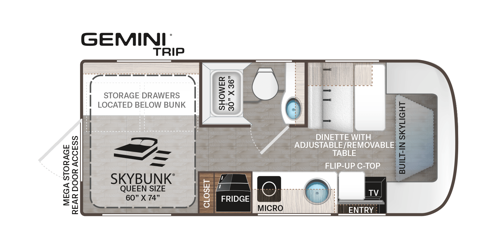 2026 Thor Motor Coach 2026 Thor Motor Coach Gemini Trip - thumbnail 2