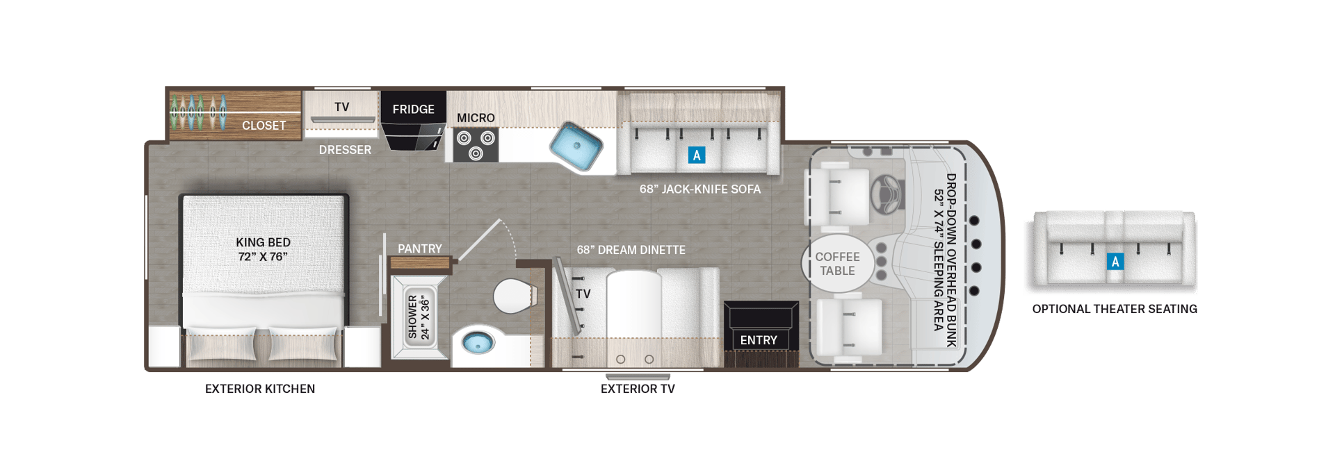 2026 Thor Motor Coach Hurricane 29L floorplan