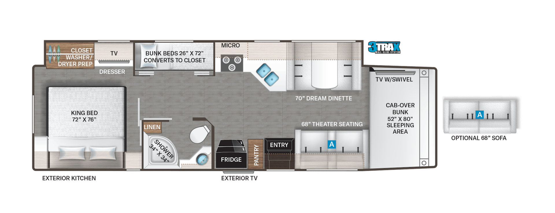 2026 Thor Motor Coach Omni Trail R36 floorplan