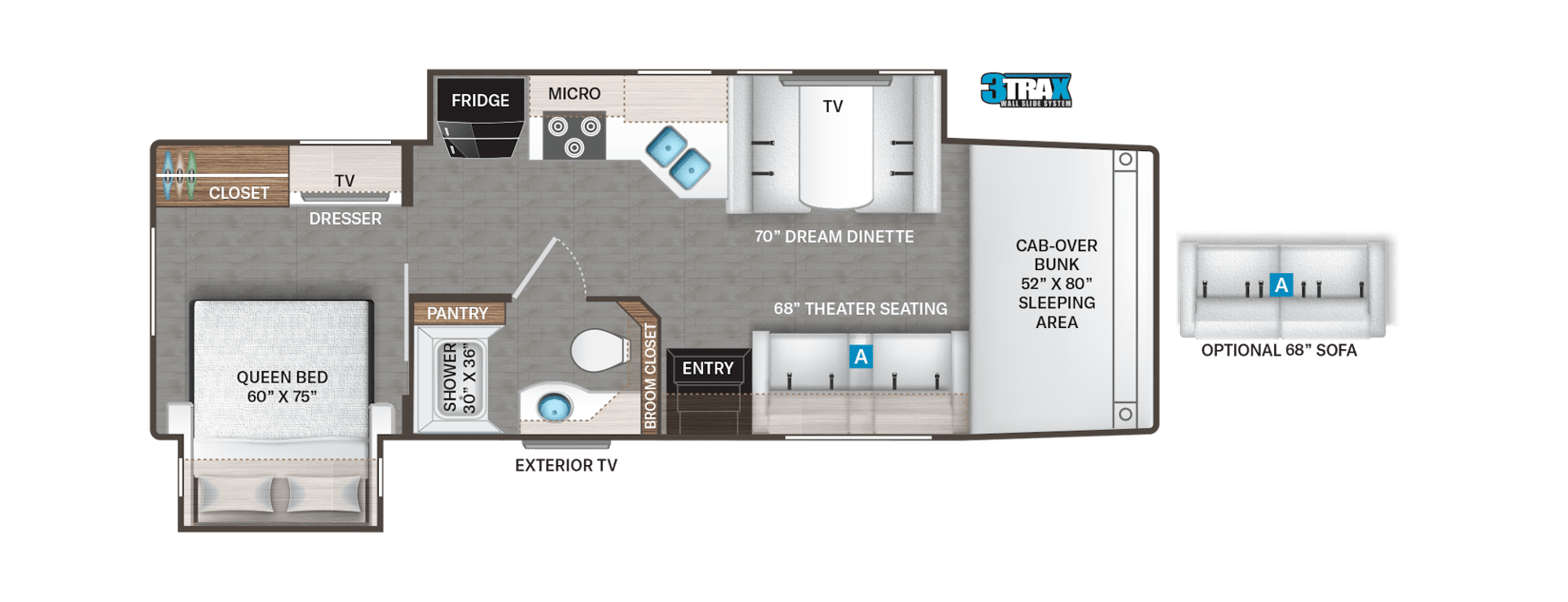 2026 Thor Motor Coach Omni Trail X32 floorplan