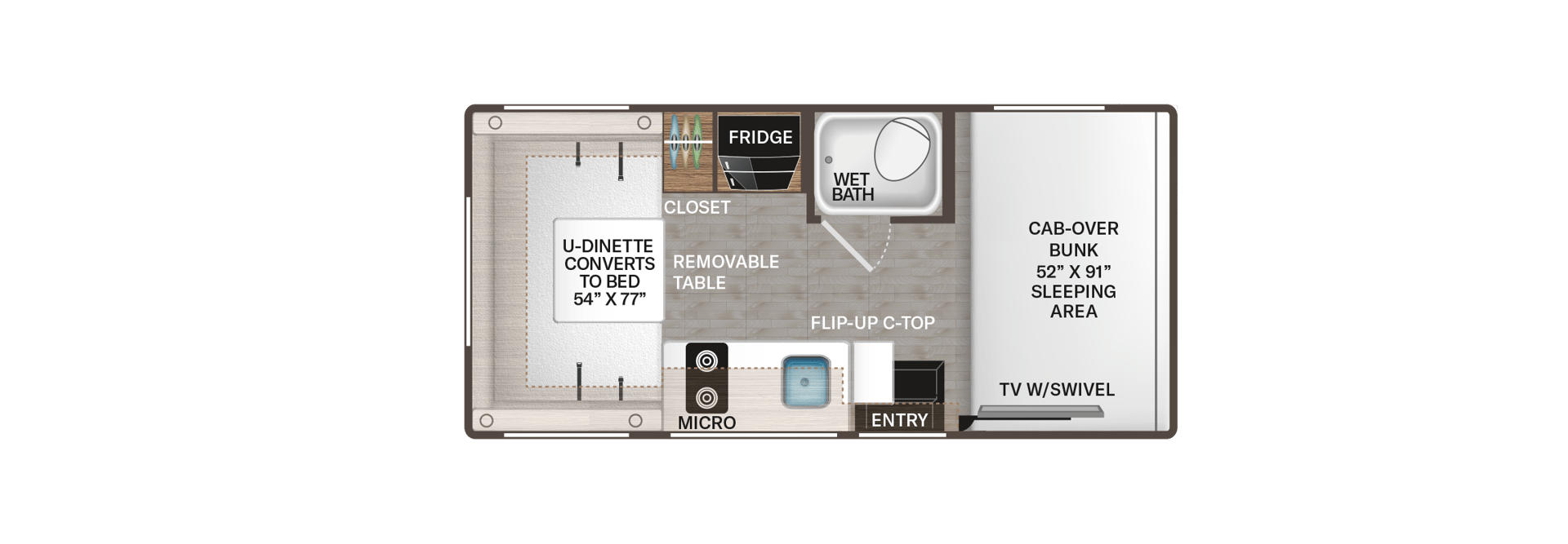 2026 Thor Motor Coach Quantum LC19 floorplan