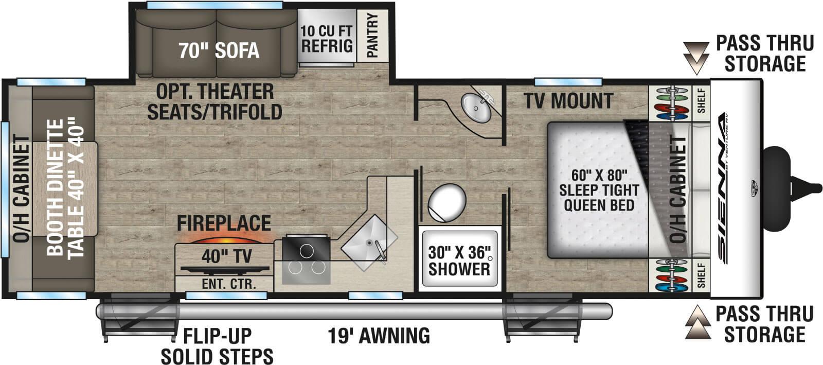 2026 Venture RV Sienna SA241VRD floorplan