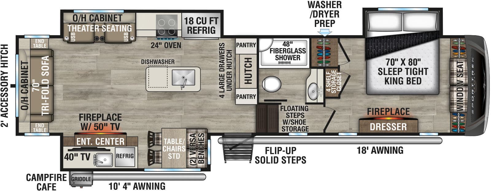 2026 Venture RV Sporttrek Touring Edition STTF353VIK floorplan