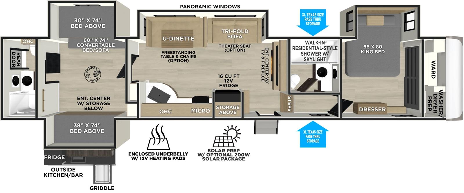 2026 Wildwood Heritage Glen 356QB floorplan