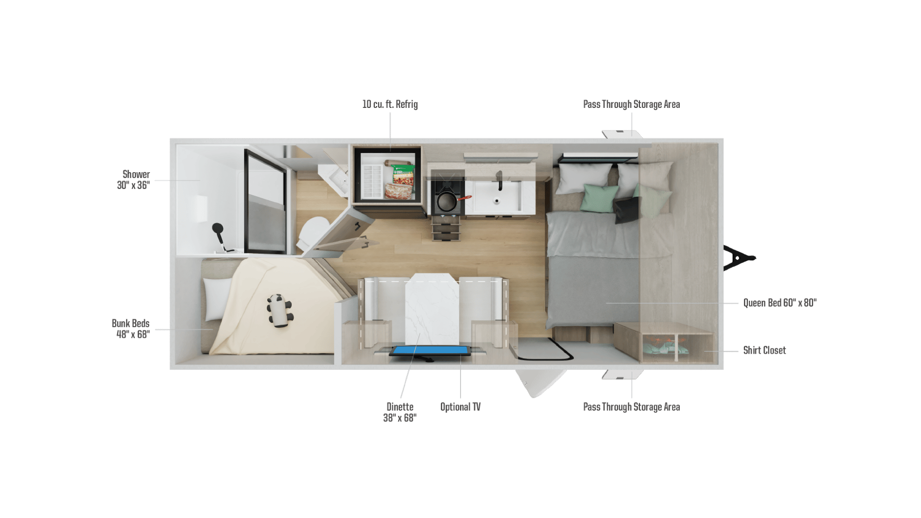 2026 Winnebago Access 18DBH floorplan