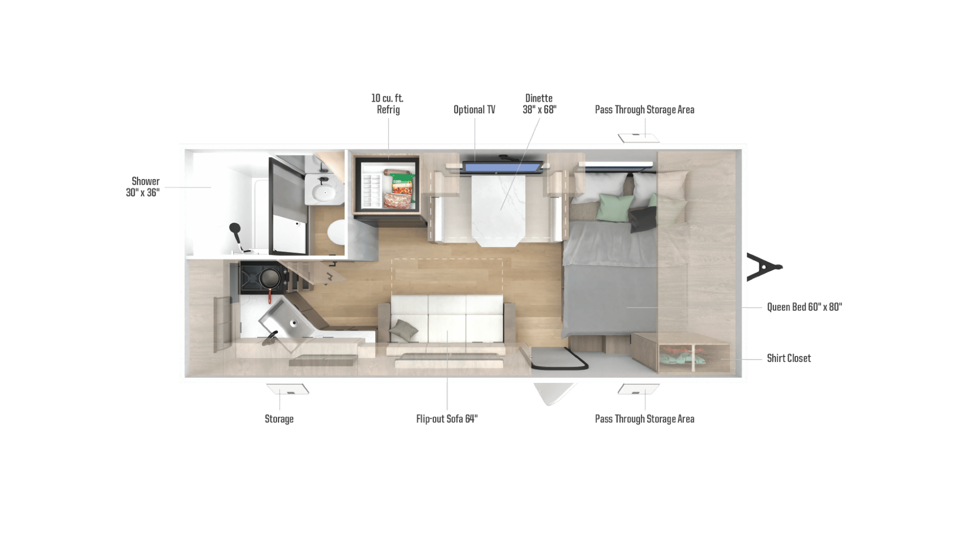 2026 Winnebago Access 18RK floorplan