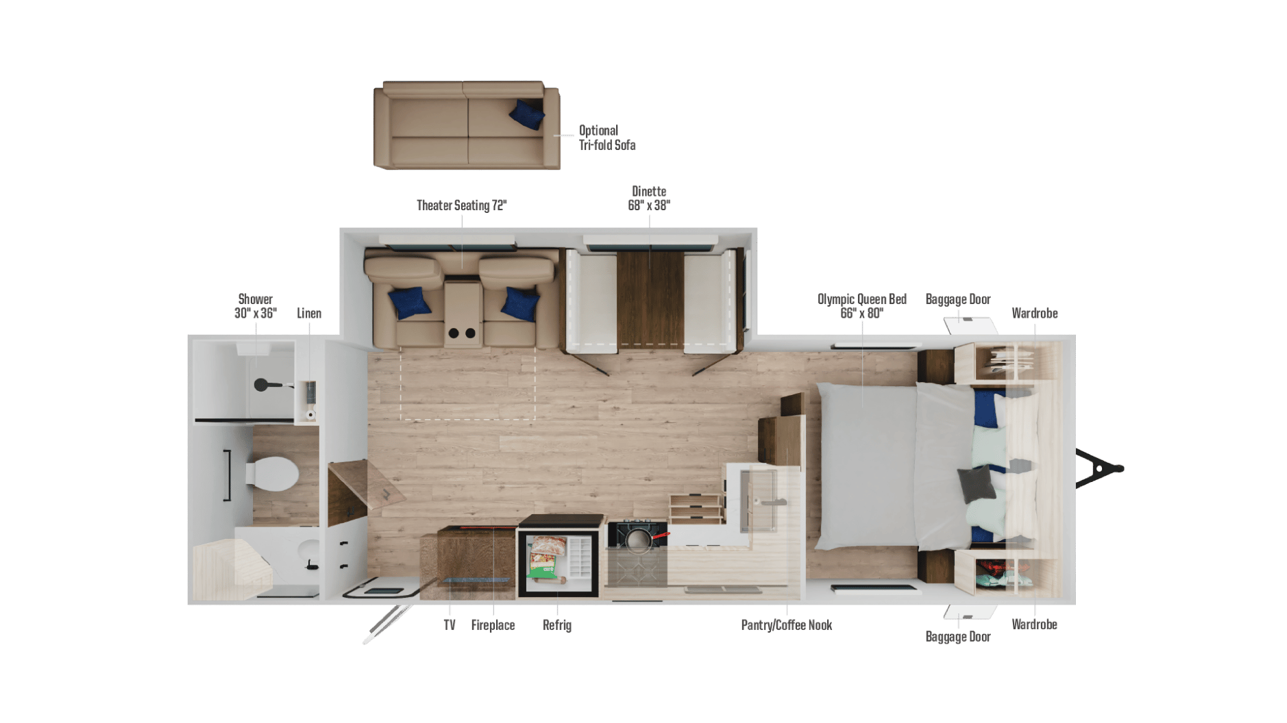 2026 Winnebago Access 24RB floorplan