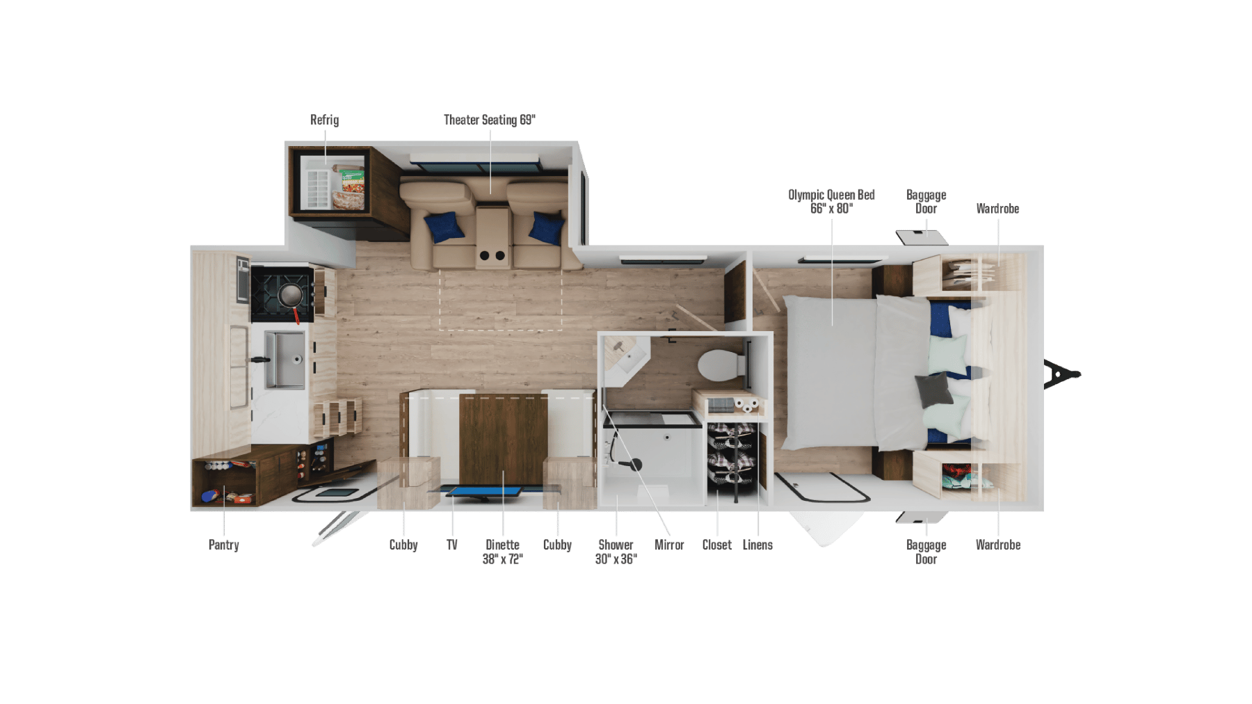 2026 Winnebago Access 25RK floorplan