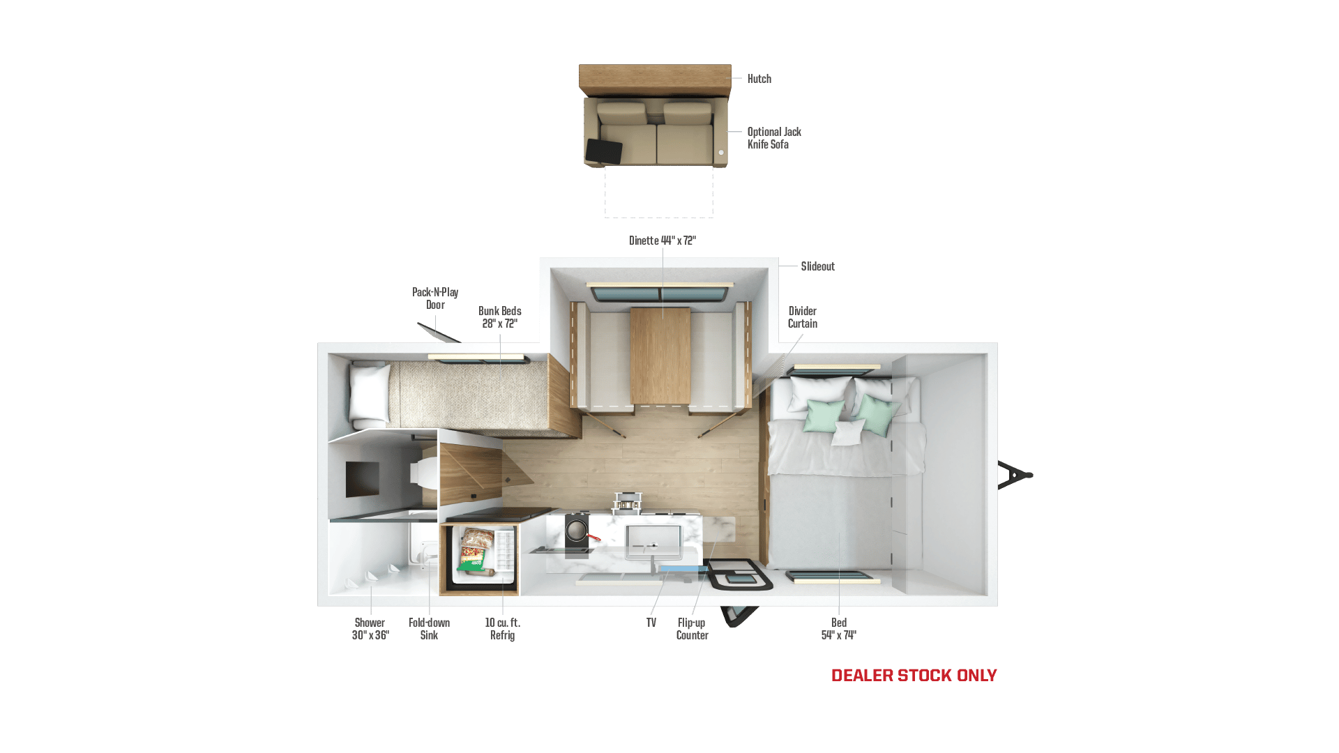 2026 Winnebago Micro Minnie 2100BH floorplan