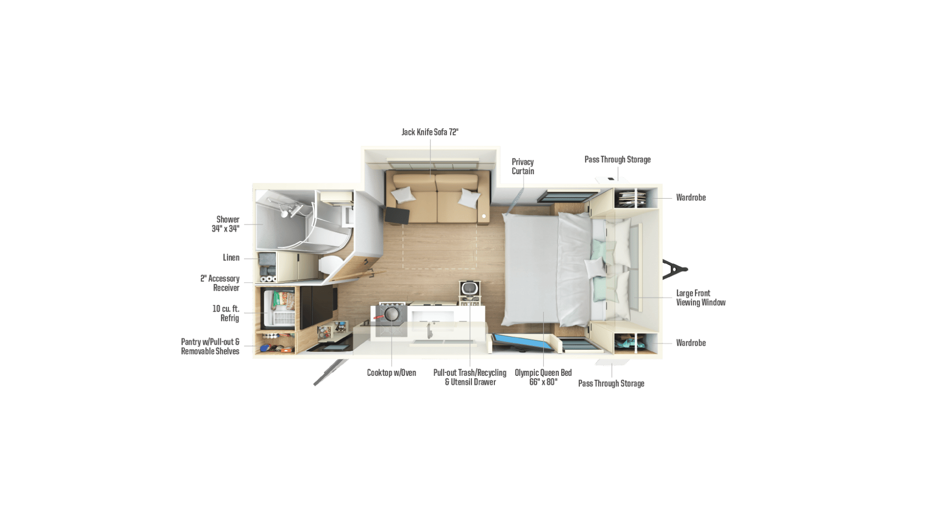 2026 Winnebago Thrive 18FBS floorplan