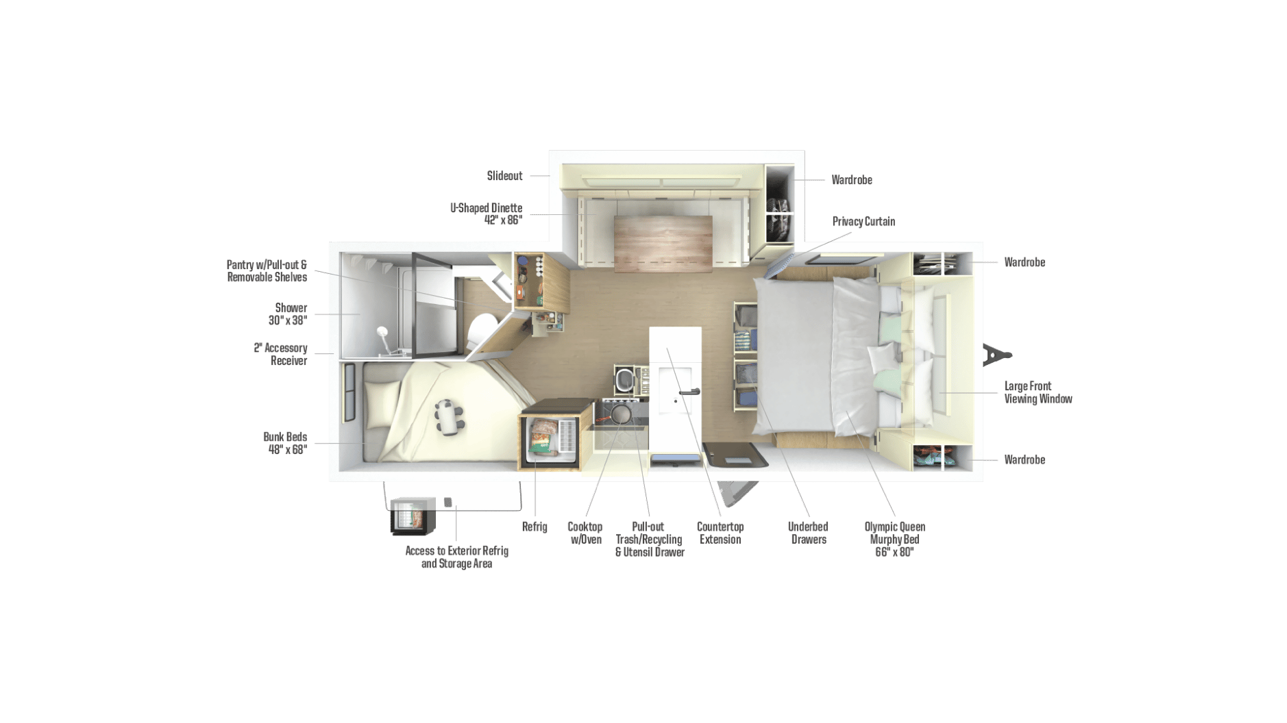 2026 Winnebago Thrive 22MBH floorplan
